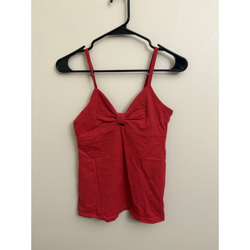 Kate Spade x Beyond Yoga Red Bow Cami Tank Top Built-In Shelf Bra Women's XS